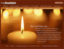 Tablet Screenshot of mykaddish.com